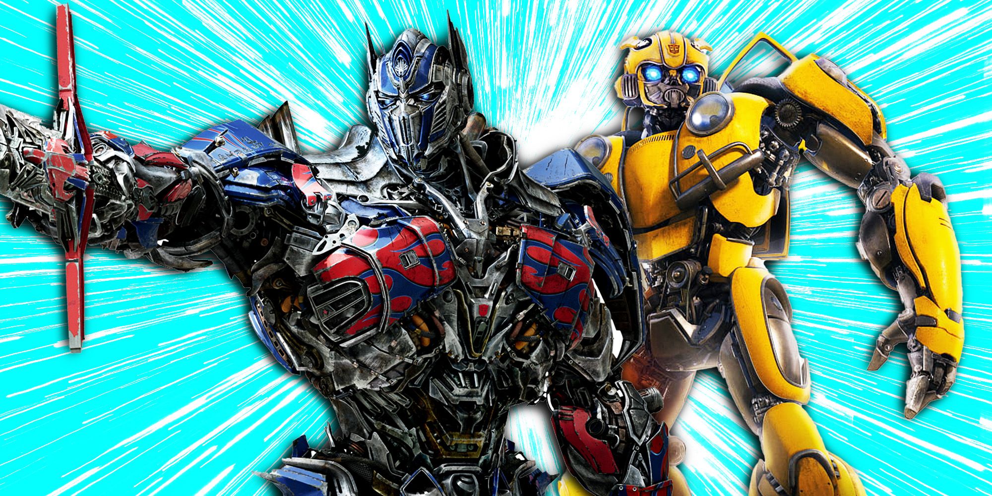 optimus prime and bumblebee from the transformers franchise