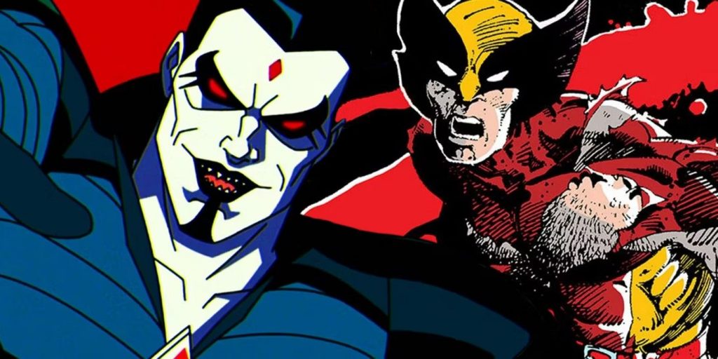 mister sinister with x men mutant massacre art behind