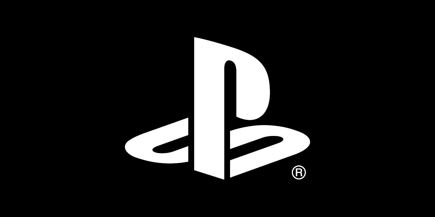 playstation logo white black background