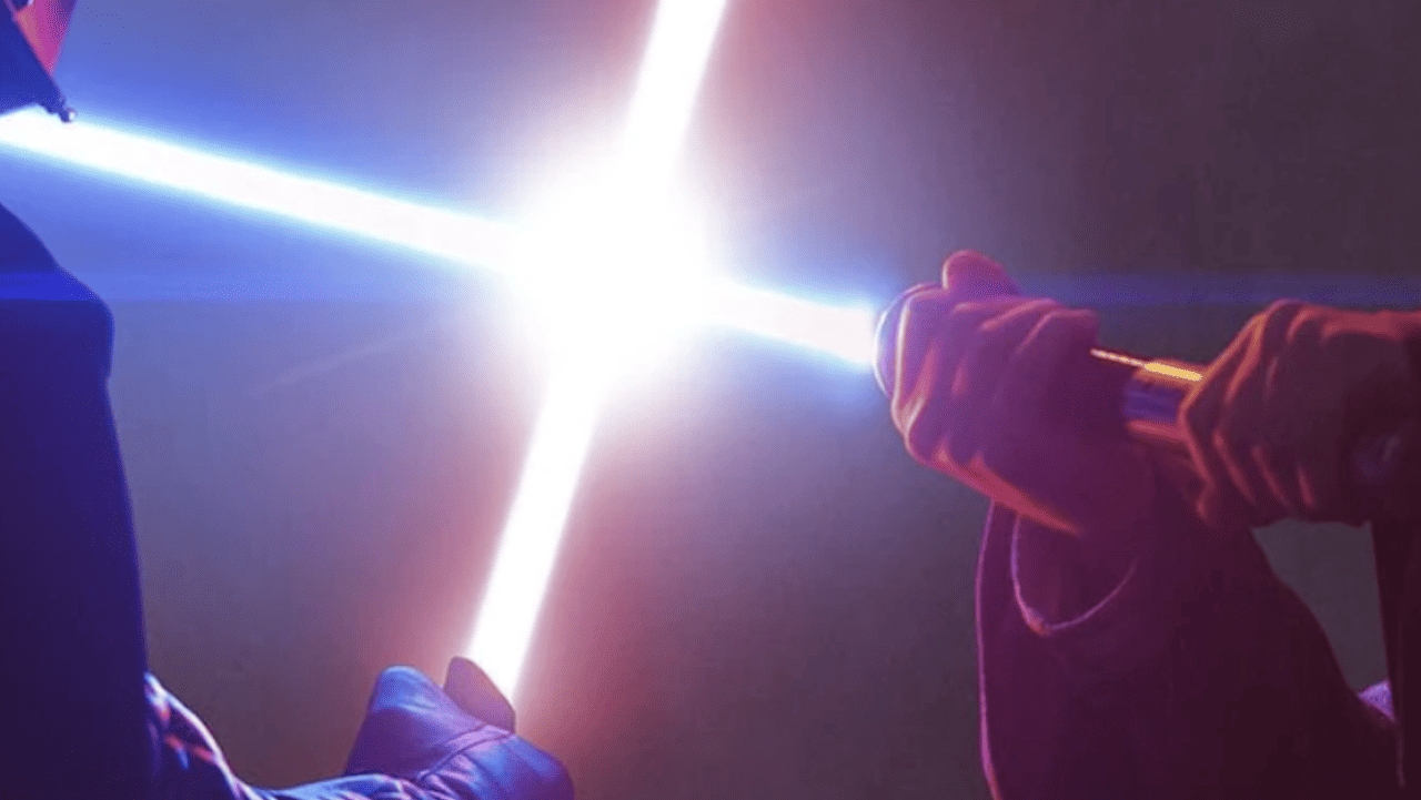 star wars lightsaber fight