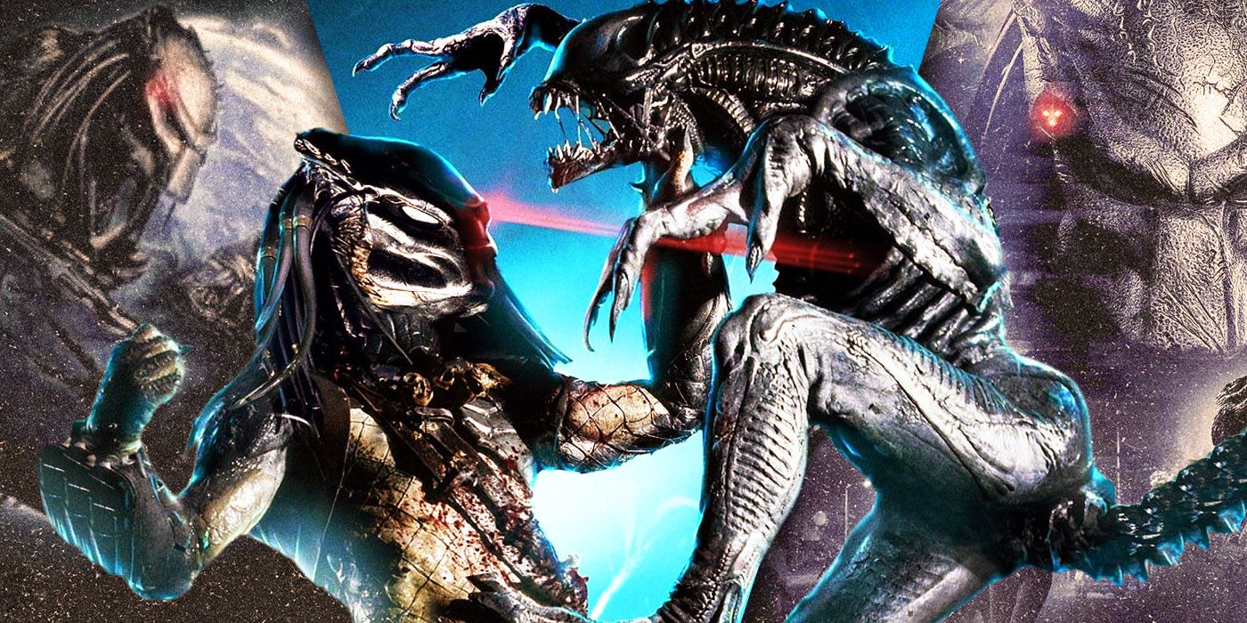 split images of alien vs predator