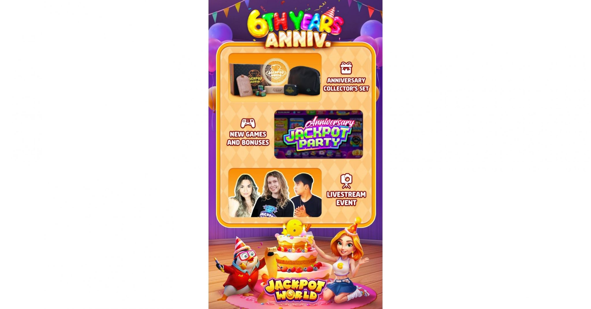 Jackpot World 6th anniversary scaled