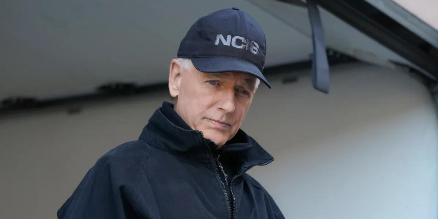 mark harmon as leroy jethro gibbs observes something off screen in ncis