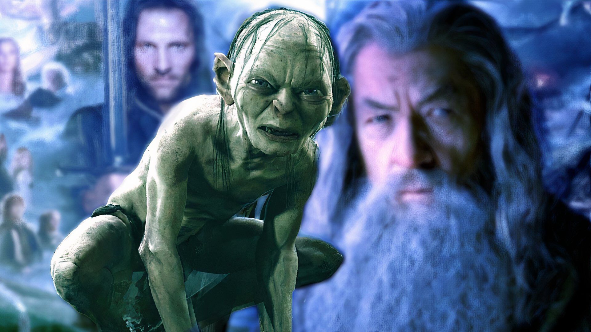 gollum with lord of the rings characters
