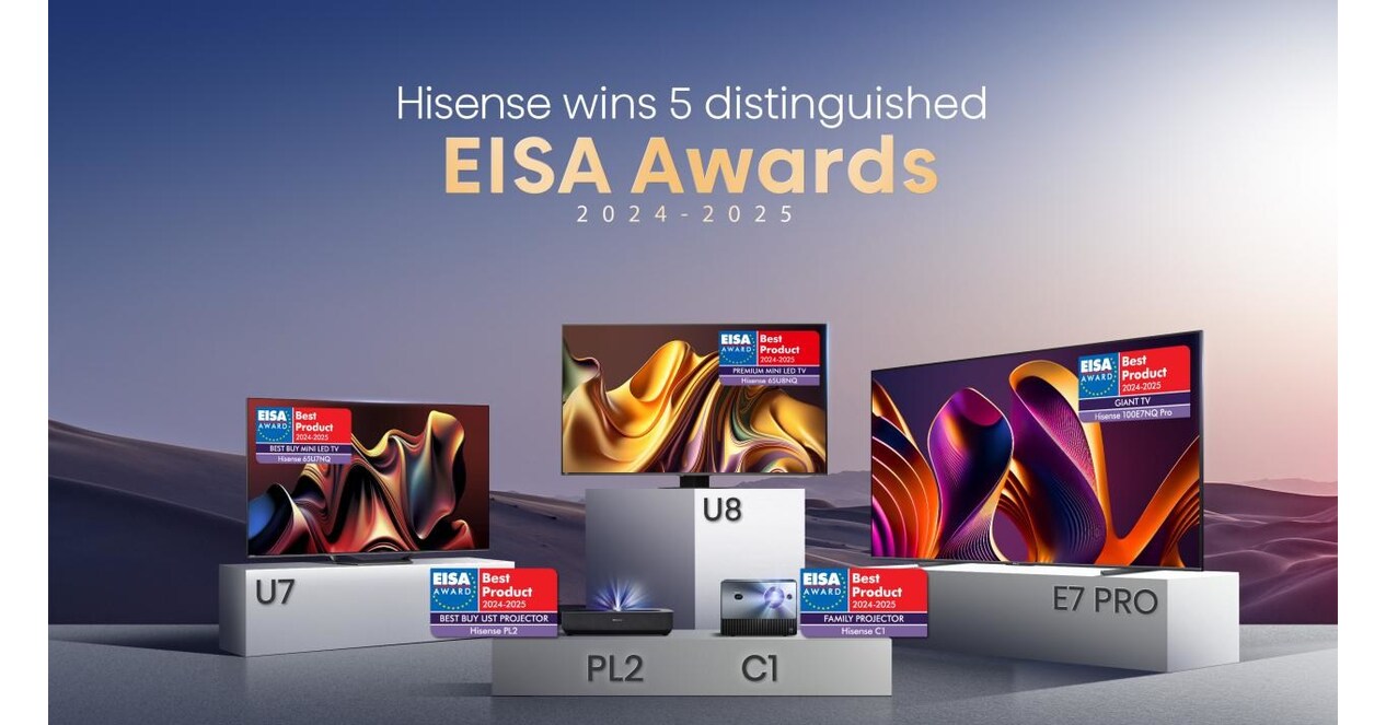 Hisense wins 5 distinguished EISA Awards 2024 2025