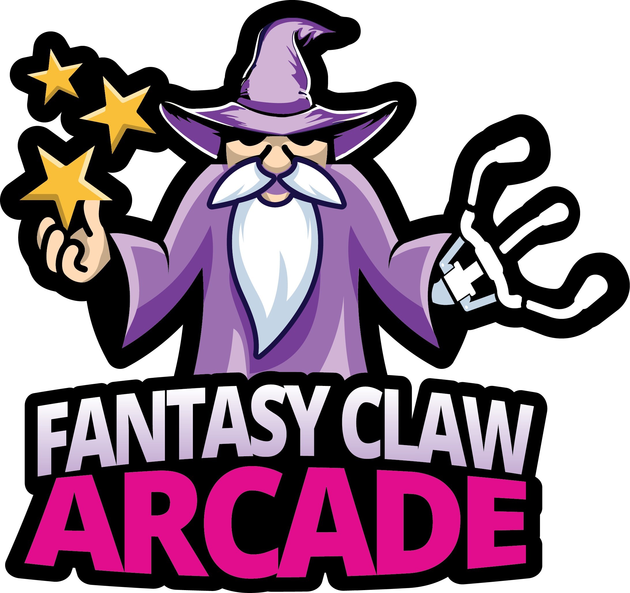 Fantasy Claw Arcade Wizard Theme Logo